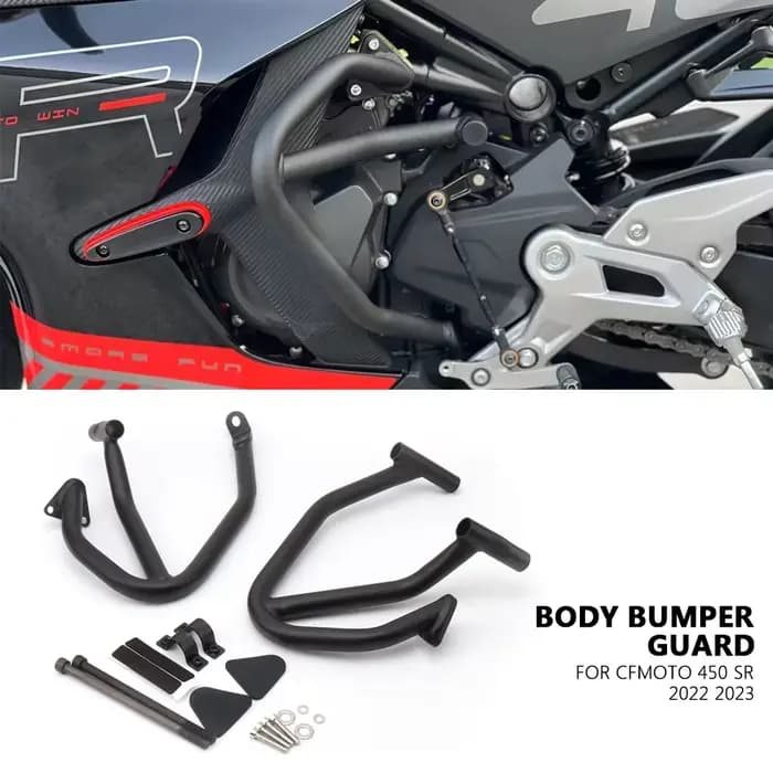 Nouveau Accessoires de moto noir autoroute moteur garde pare-chocs Crash Bar protecteur pour CFMOTO 450SR 450 SR