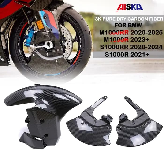 Accessoires Moto Garde-boue Avant Radiateur Étrier en Fibre de Carbone Pure pour BMW M1000R M1000RR S1000RR S1000R 2023 2024 2025 2026