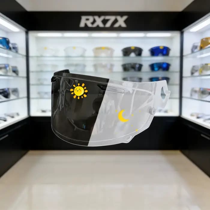 Visière photochromique qui s'assombrit et se claircit pour casque Arai NEO XD RX-7X