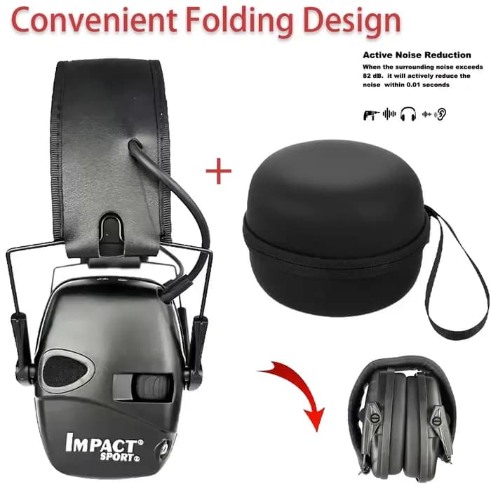 Casque antibruit tactique anti-bruit pour la chasse, casque d'écoute, réduction du bruit, protection auditive électronique, pliable