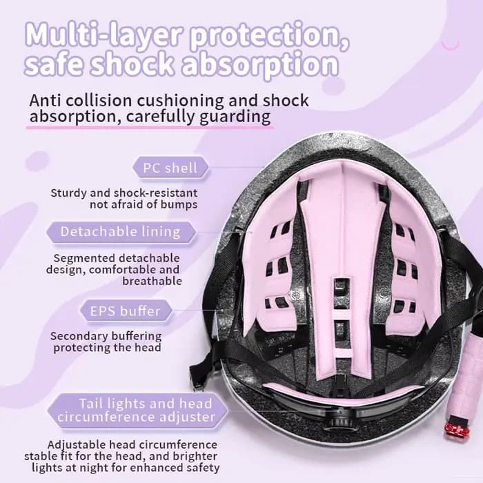 Casque pour enfants 48-52 cm pour 3-8 ans : Casquette de sécurité légère pour garçons/filles