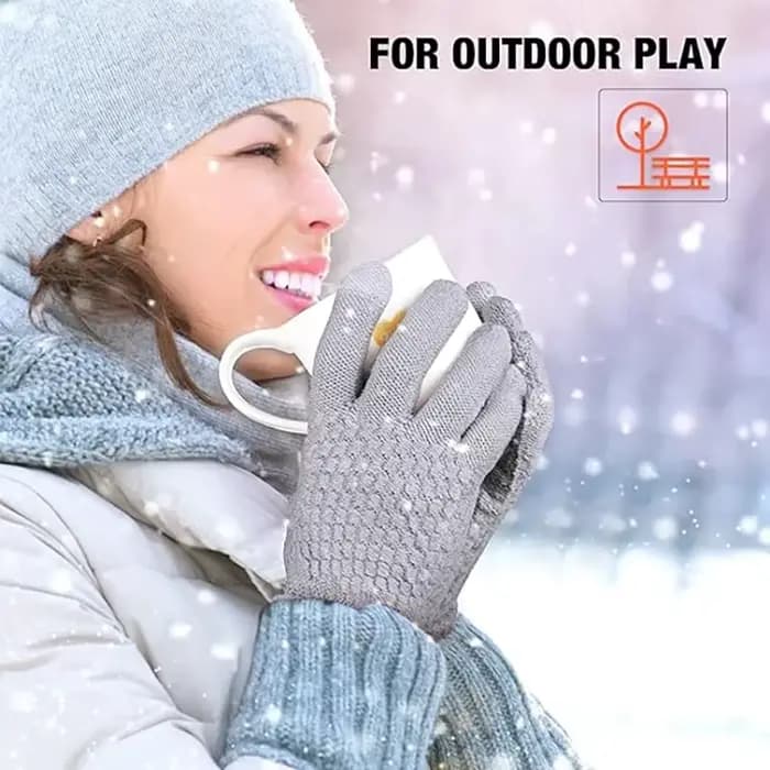 Gants doublés d'hiver pour hommes et femmes – Compatible avec écran tactile élastique épais