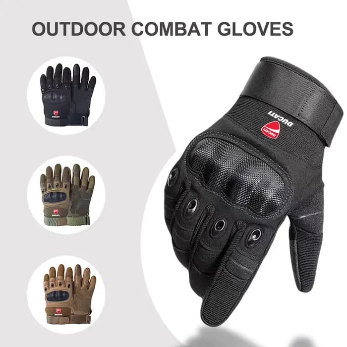 Gants de moto en cuir Vintage pour écran tactile Ducati