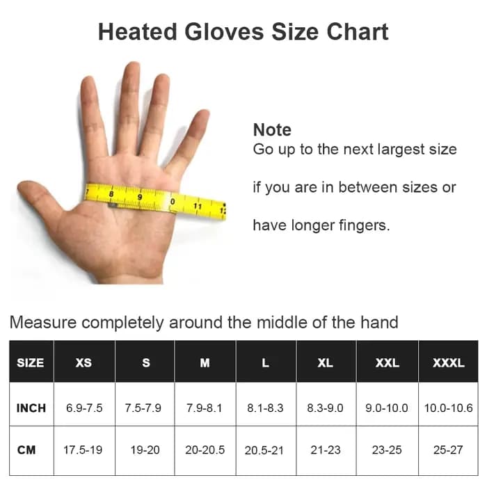Gants de moto thermiques rechargeables pour hommes et femmes