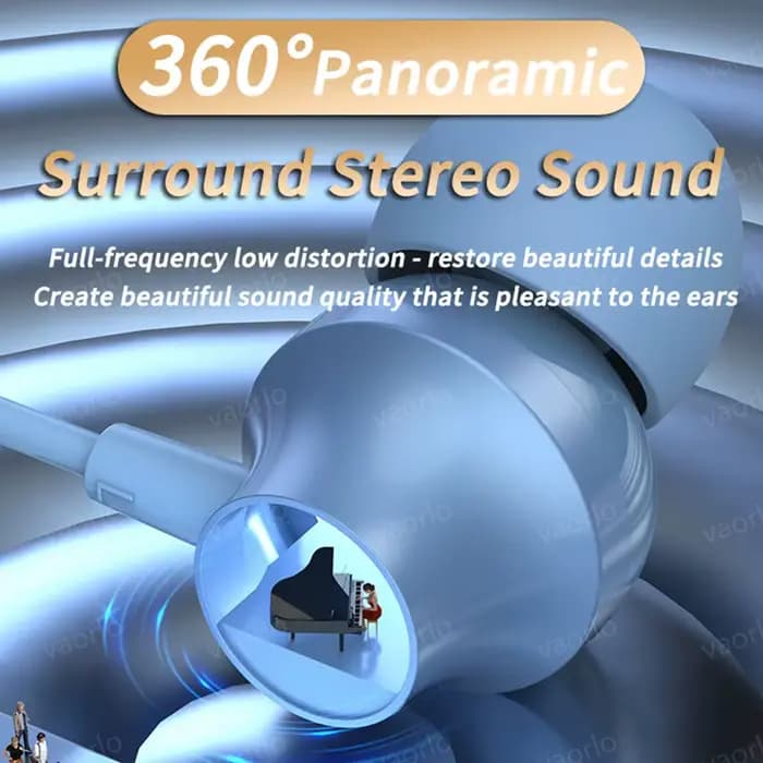 Écouteurs intra-auriculaires filaires à puce numérique, 3.5mm, AUX/Type C 9D, HiFi Surround, basses lourdes, pour Samsung Huawei Xiaomi OPPO iPad PC