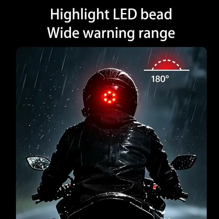 Lumière de casque de moto rechargeable