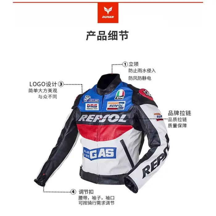 DUHAN Chamarra Motociclista imperméable Jaqueta