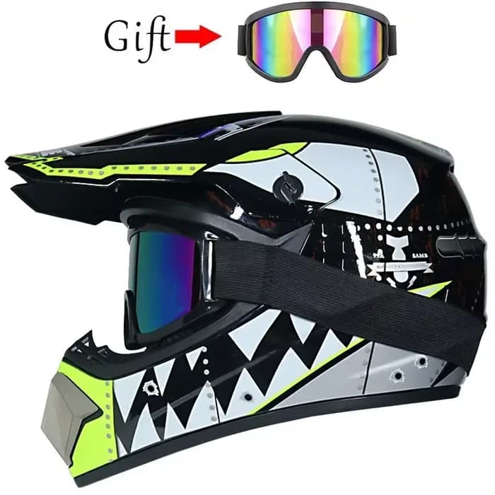Casques de moto avec couverture complète visage