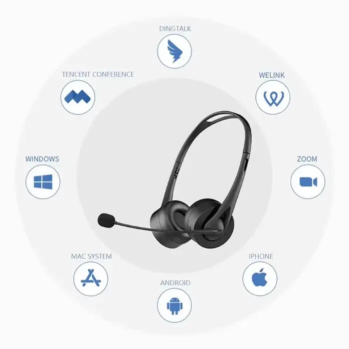 Casque HiFi BT V5.3, casque monté sur la tête avec micro