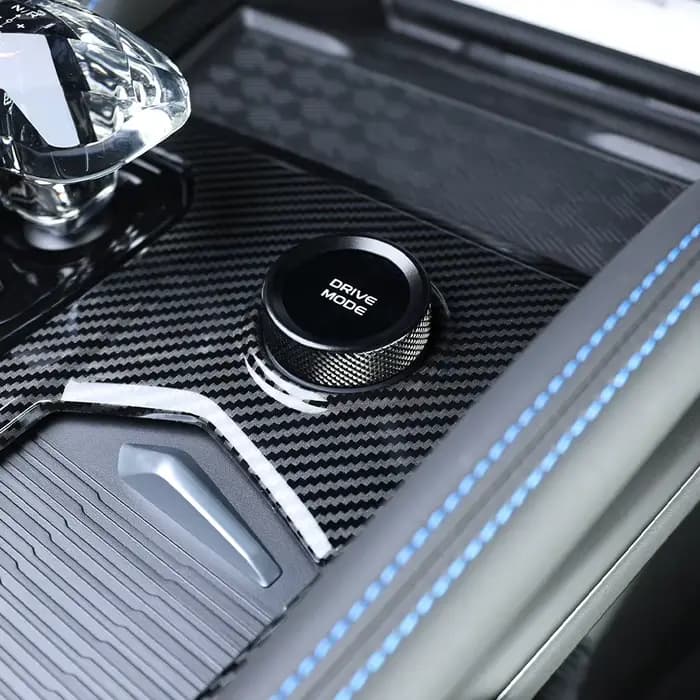 Pour Renault Grand Koleos - Cache-bouton de mode de conduite en alliage d'aluminium pour intérieur de voiture, accessoires de décoration pour mode de conduite automatique