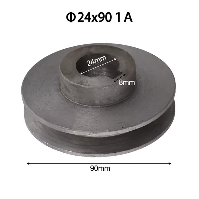 1 pièce Poulie de courroie trapézoïdale type A à fente unique, roue de moteur en fonte, roue d'arbre principal, pièce de pompe à air, accessoire pour outil électrique