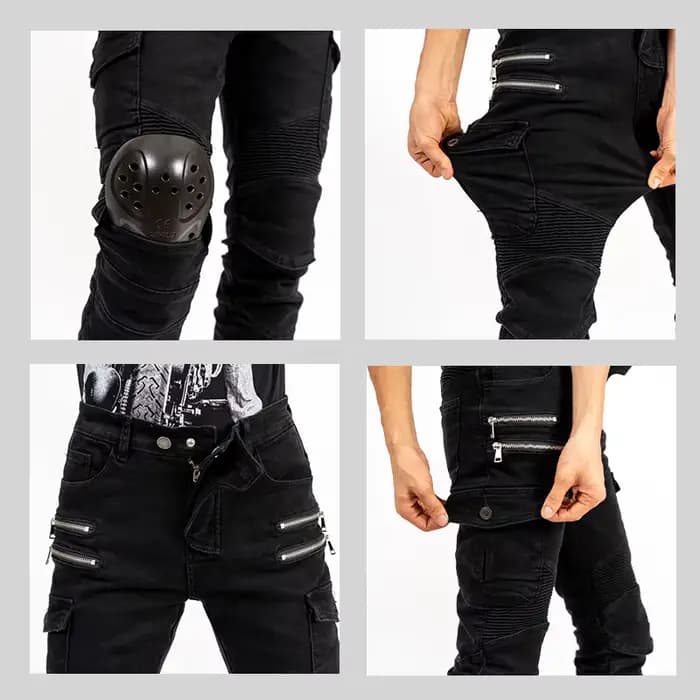 Nouveau pantalon de moto en jean pour homme et femme
