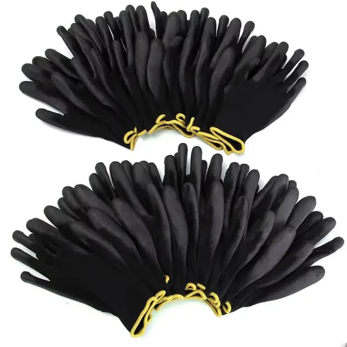 10 paires de gants de sécurité de Protection ESD, gants de réparation résistants à l'usure pour le travail, gants enduits de paume, fournitures pour charpentier et réparateur