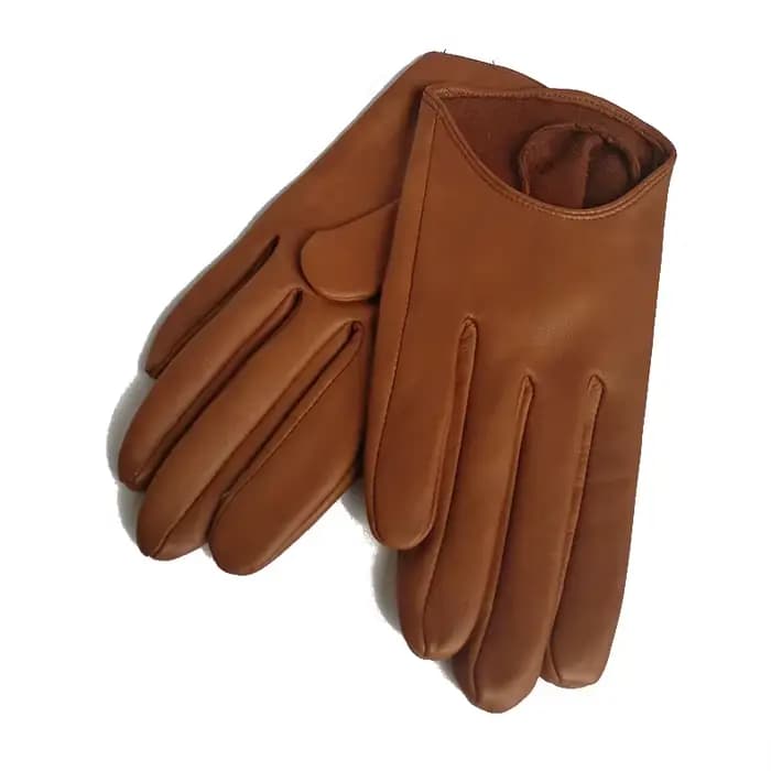 Mitaines courtes en cuir de chèvre véritable pour femmes