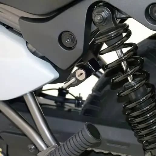 Serrure de casque noire pour moto Kawasaki Eliminator