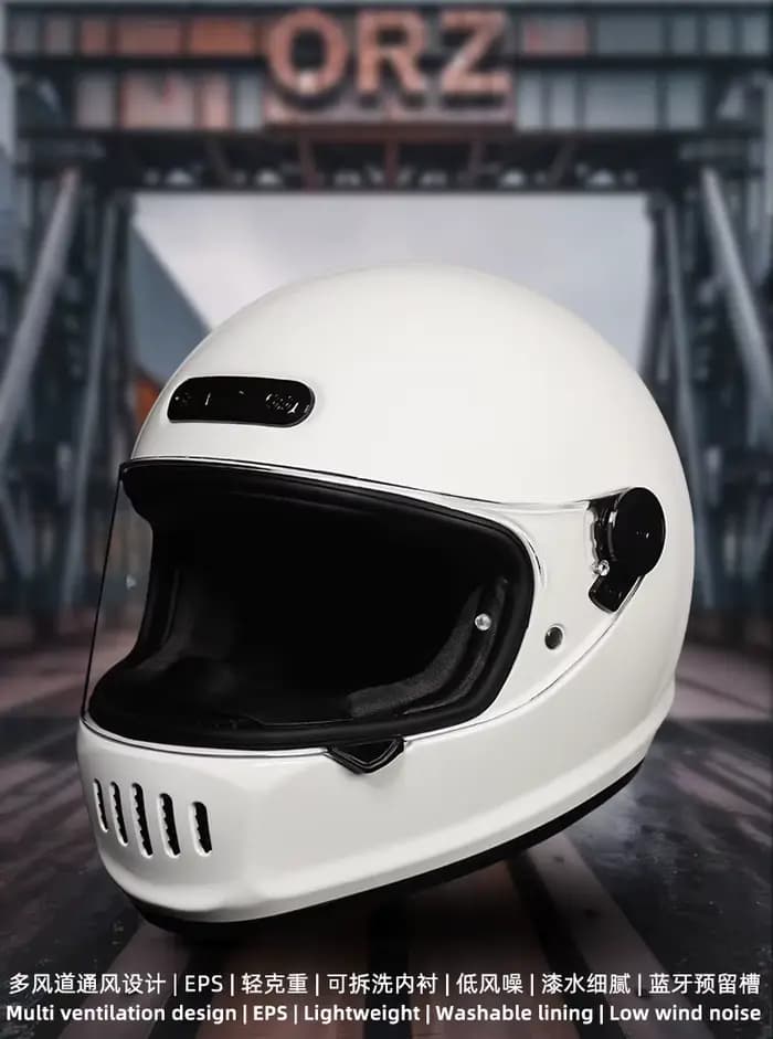 ORZ-Casque de Moto Intégral Rétro pour Course Hors Route, Puzzles DOT