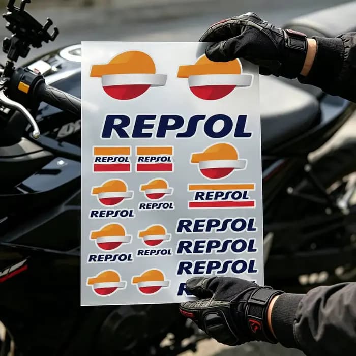Bande réfléchissante REPSOL pour casque