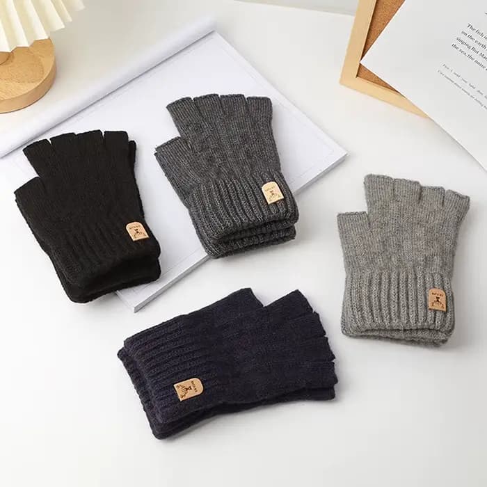 Gants thermiques épais tricotés pour hommes et femmes