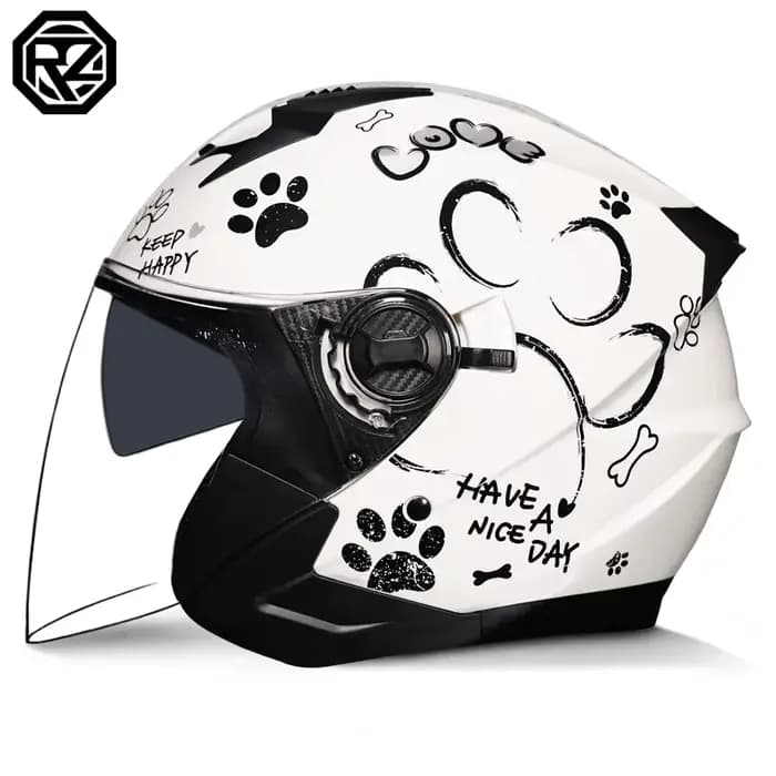 Orz-705 demi-casque rétro hommes et femmes double lentille casque de vélo électrique pédale couverture universelle