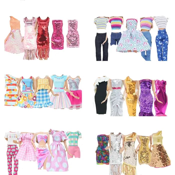 Tenue de poupée tendance 11,8'' style mixte, robe de mariée colorée, t-shirt, pantalon, accessoires DIY, vêtements pour poupée jouet 11,5''
