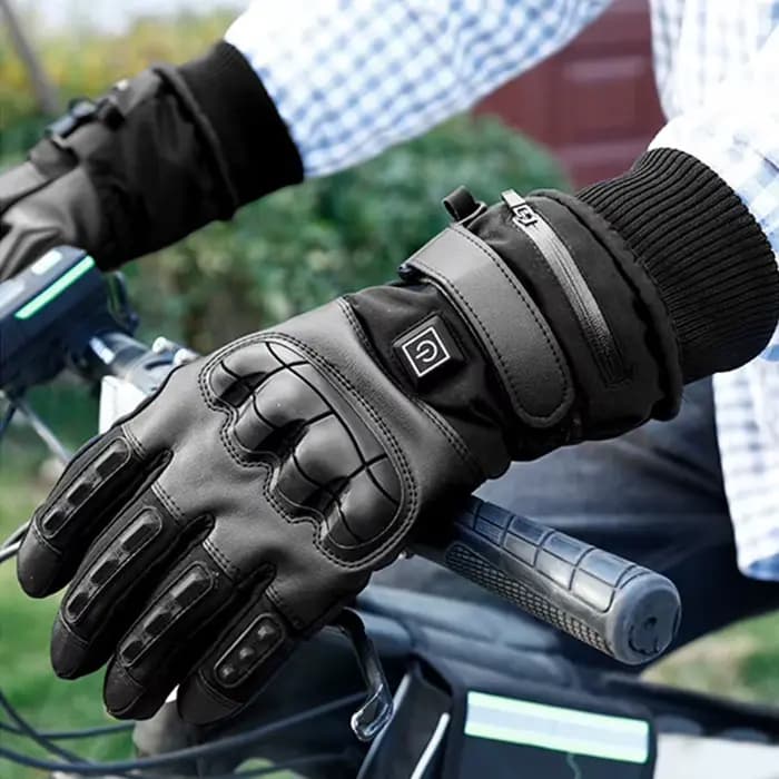Gants chauffants d'hiver pour motards