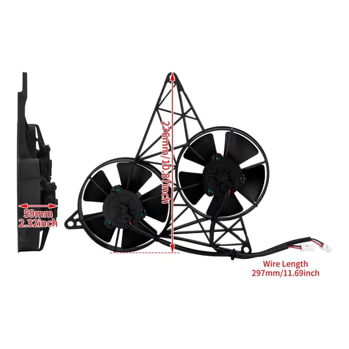 Ventilateur de refroidissement de radiateur de moto
