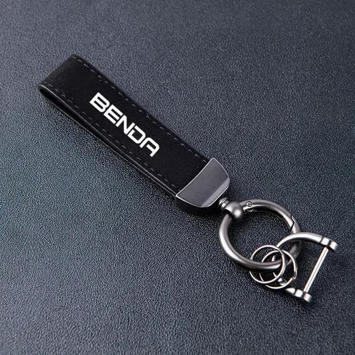 Accessoires de moto, porte-clés en cuir et daim de haute qualité