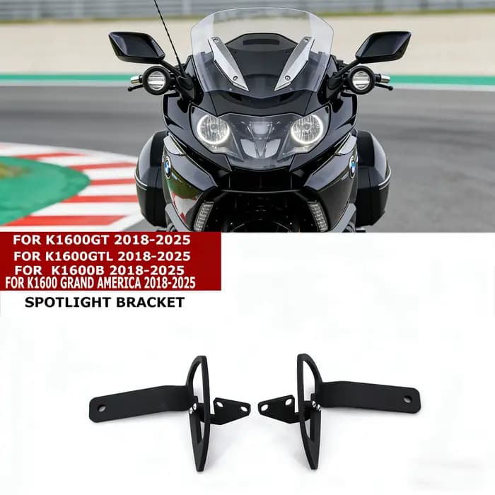 Support de fixation en aluminium pour éclairage auxiliaire de moto