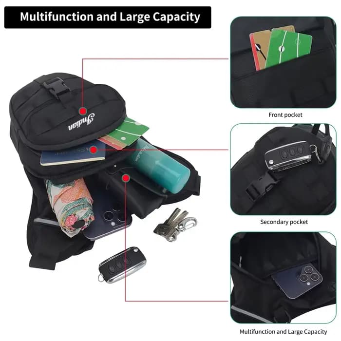 Sac de jambe tombante pour moto indienne multifonction
