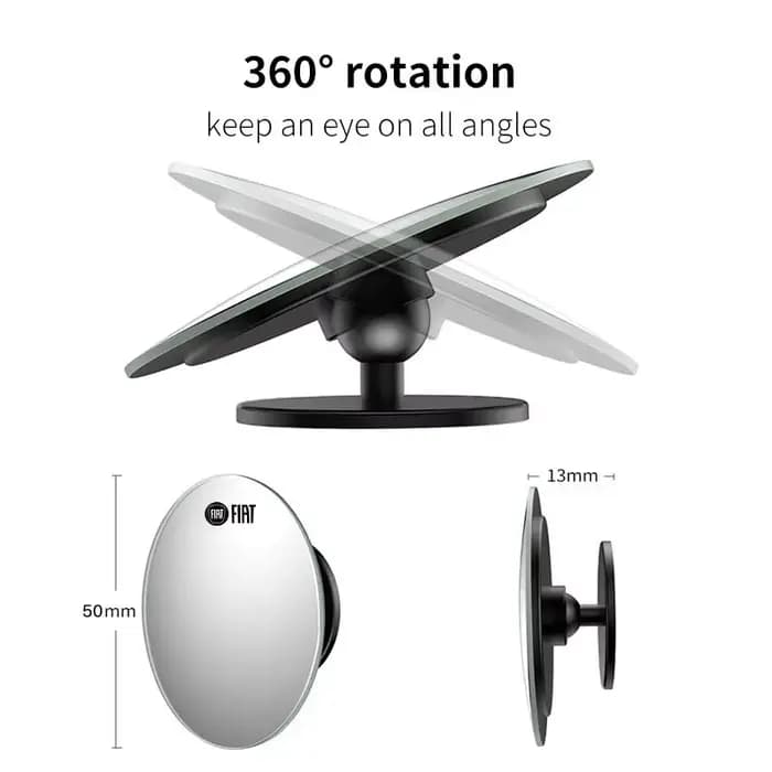 Rétroviseur de voiture 360 ° Petit miroir rond, accessoires automobiles pour FIAT 500 Ducato Panda Grande Punto Tipo Abarth Pulse 600 500L