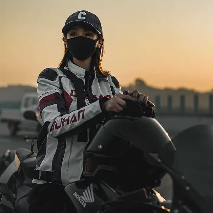 Veste de course de moto en cuir PU pour hommes et femmes