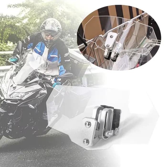 Pare-brise universel transparent réglable pour moto