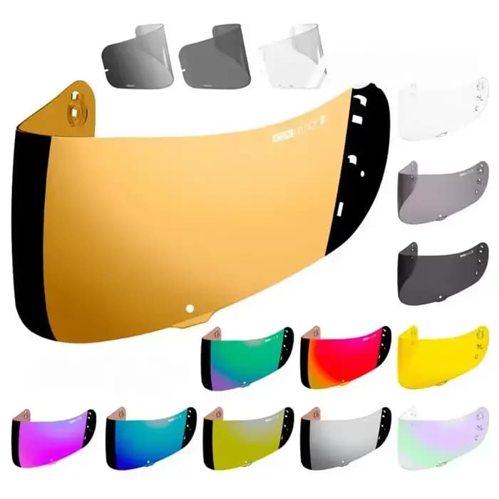 Bouclier optique IBurgos IC-04 airframe Pro Airmada airform casque visière bleu iridium rouge chrocloser moto intégral