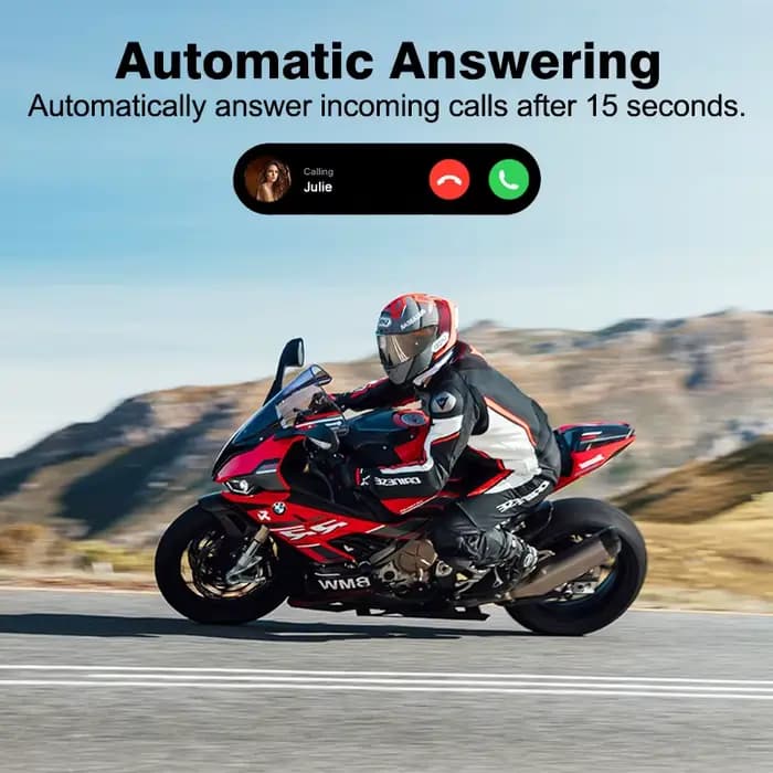 Casque de moto Bluetooth Maxto M6S avec interphone