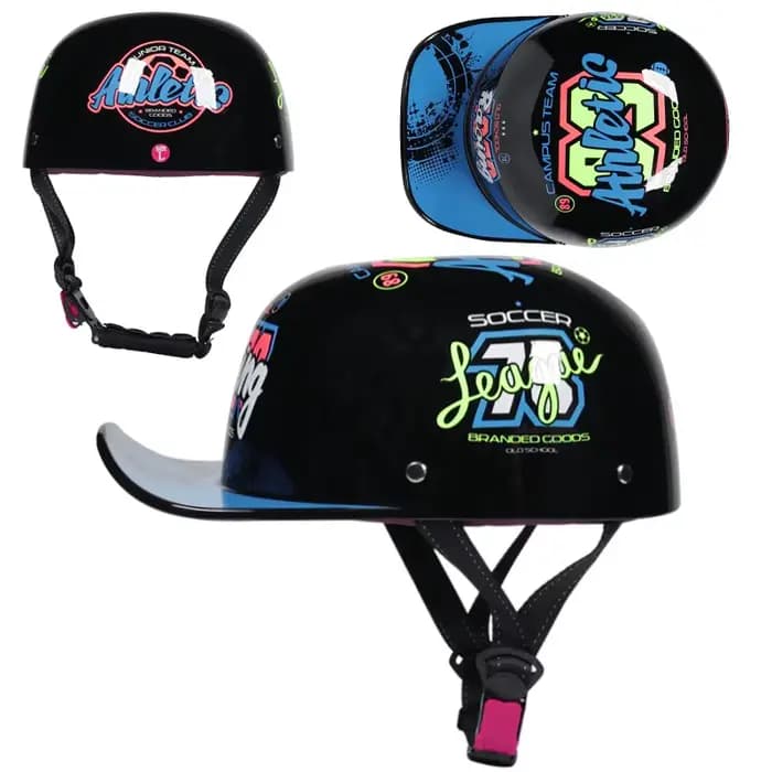 Casque de moto demi-visage pour hommes et femmes