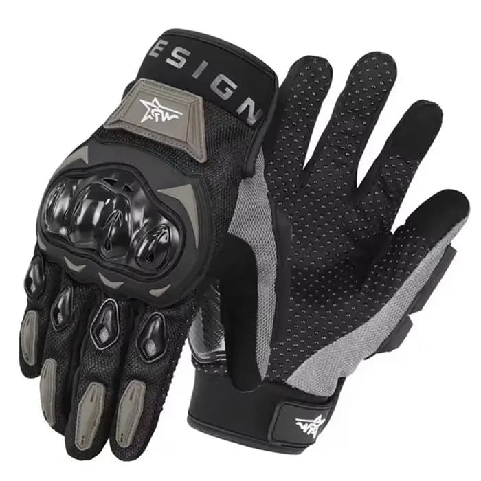 Gants de moto respirants à doigts fermés