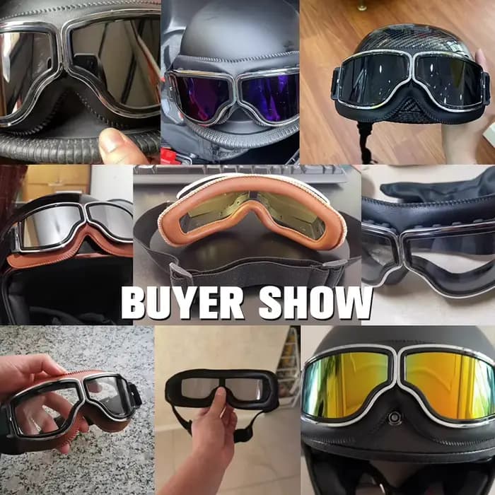 Lunettes de casque de moto coupe-vent