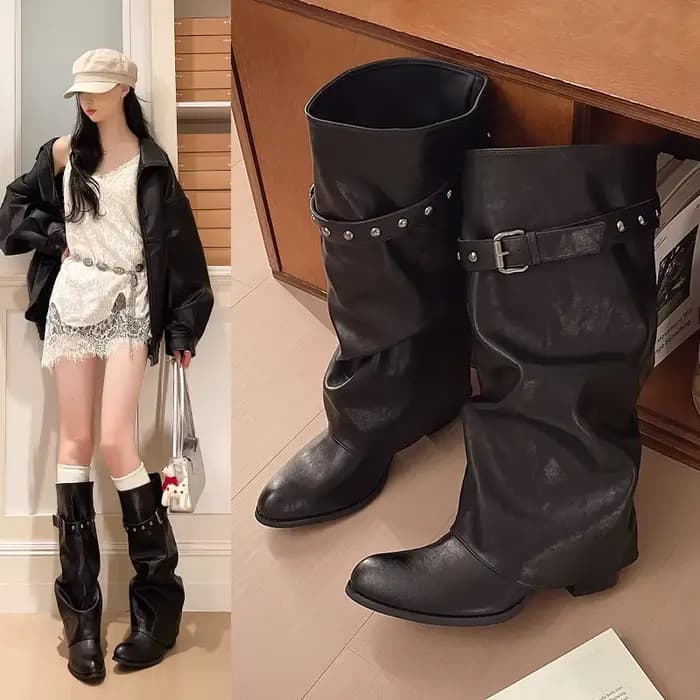 Bottes longues à rivets - Nouveau style 2026