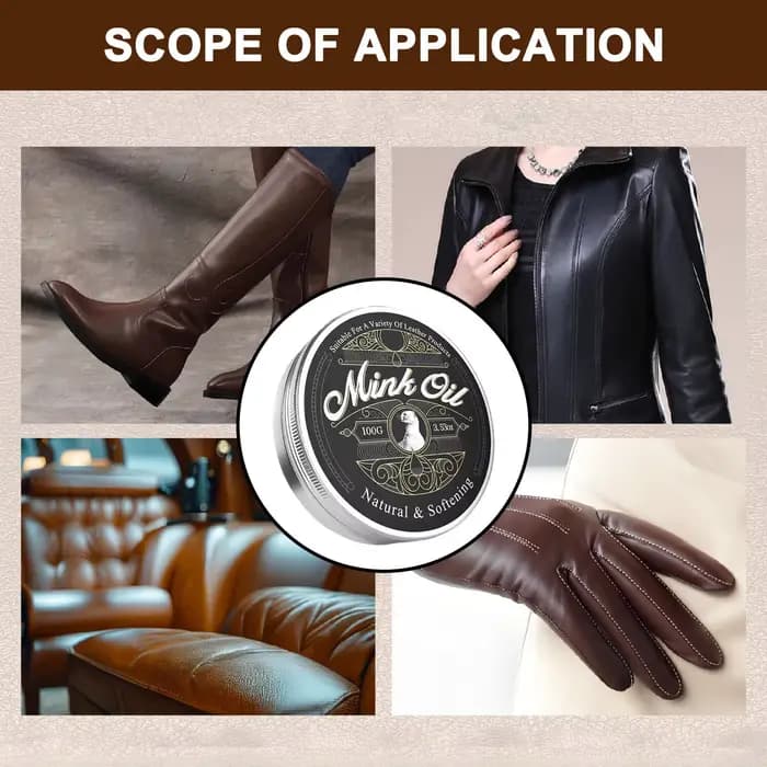Huile de vison 100g pour bottes en cuir