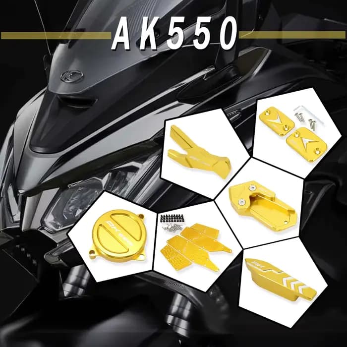 Nouveaux accessoires de moto décoration arbre d'entraînement et couvercle de culbuteur béquille de pied de lit pour KYMCO AK550 AK 550 2017-2020 2019