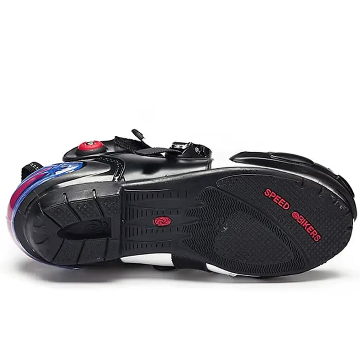 Bottes de moto en cuir microfibre pour hommes