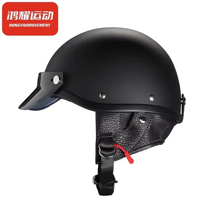 Casque de Moto demi-visage blanc rétro casques