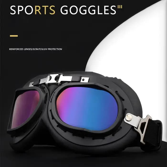 Casque de moto rétro ouvert
