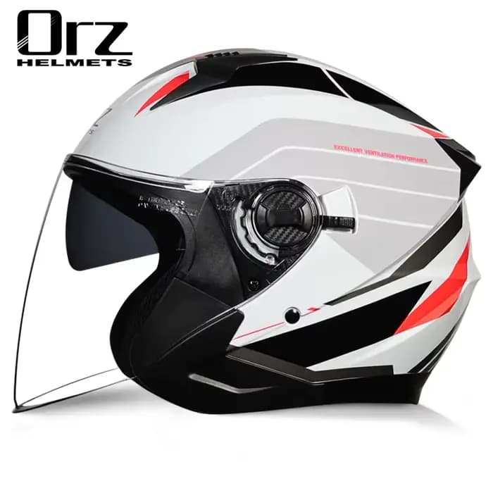 Orz-705 demi-casque rétro hommes et femmes double lentille casque de vélo électrique pédale couverture universelle