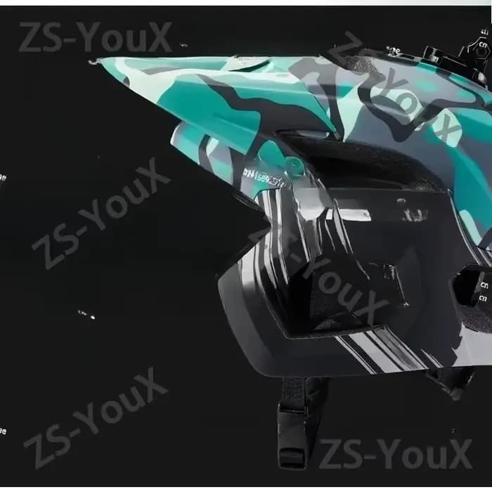 Casque demi-intégral tout-terrain ultra-léger et respirant 3Fox Same Spanish Storm pour VTT DropFrame