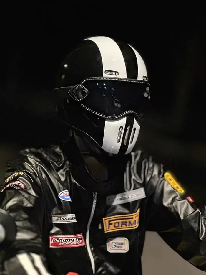 Casque intégral de Moto FBR rétro Style Tokyo