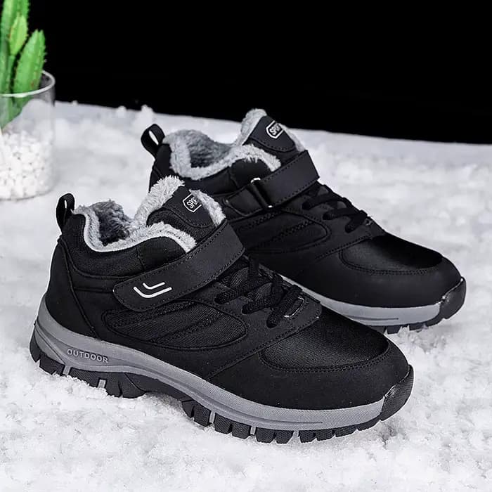ELUVA bottes d'hiver pour hommes chaussures d'extérieur antidérapantes imperméables thermiques