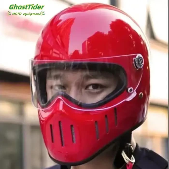 Casque de Moto intégral rétro