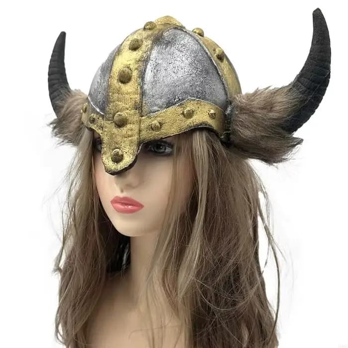 Casques guerrier barbares médiévaux avec corne Vikinges chapeau à cornes Halloween Costme