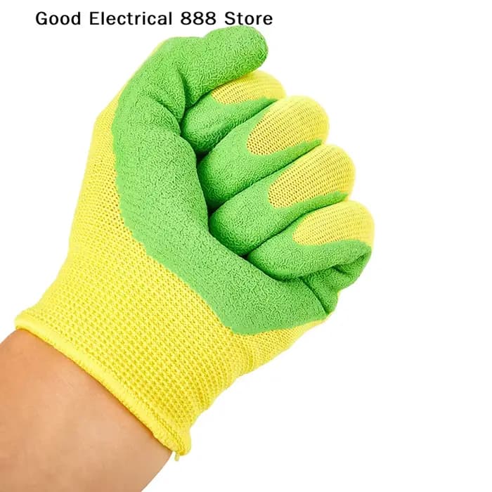 【GE】Gants de protection pour enfants, durables, imperméables, antidérapants, pour le jardin, le travail, les enfants, en latex, résistants aux perforations, pour la cuisine